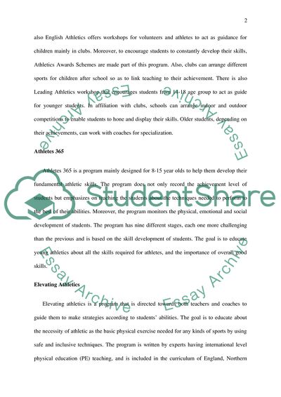 Approaches to Teach Athletics