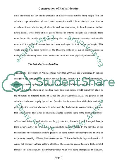 The Experience of Colonialism and Post-Colonial Migration