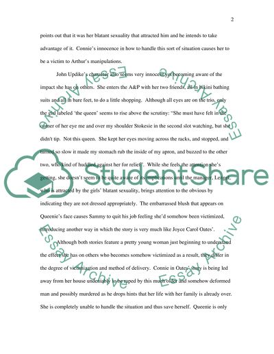 Compare&contrast, where are you going,Where have you bee by joyce oates and A&P by john updike