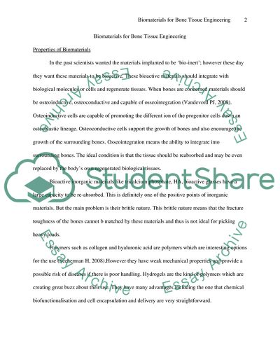 3. Biomaterials for bone tissue-engineering