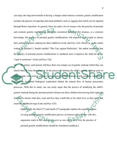 Prenatal and Cosmetic Genetic Modification