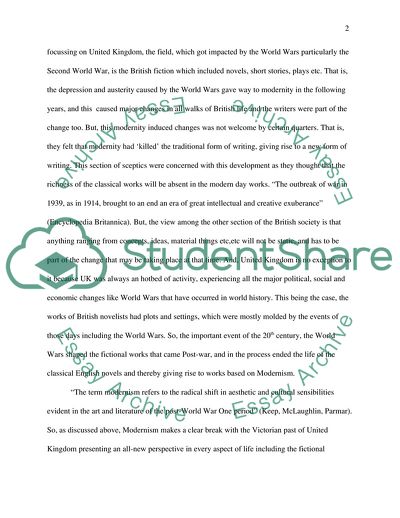 English Literature - the Post-War Fiction