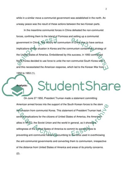 Analysis of the Korean War