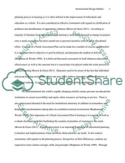 Instructional Design Outline