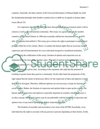 Human Rights: The International Covenant on Civil and Political Rights