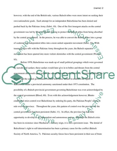 Baluchistan: In the Absense of Human Rights