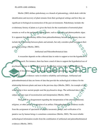 Artifactual and Paleoethnobotanical Data