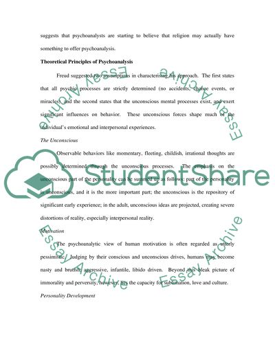 Psychoanalysis, Religion and Salvation