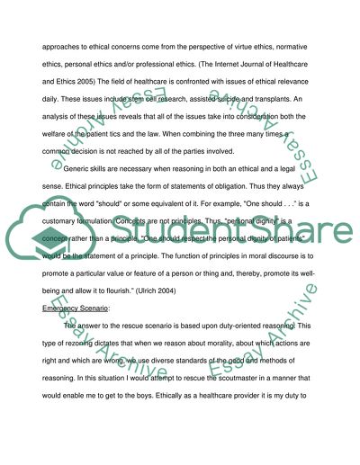 Ethics In Healthcare/HCM 410- Senior in college