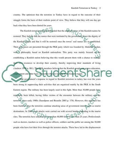 Kurdish Terrorism in Turkey