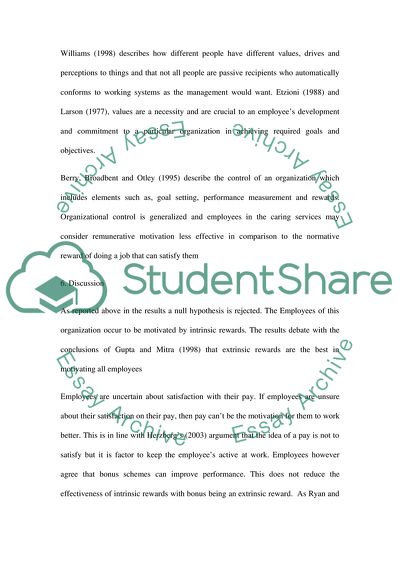 The Literature: Rewards in the Not-For-Profit Sector