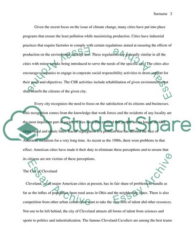 Opportunity Corridor: American Cities