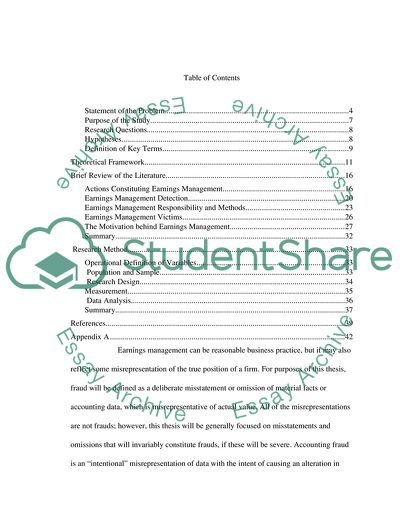 Effective Earnings Management