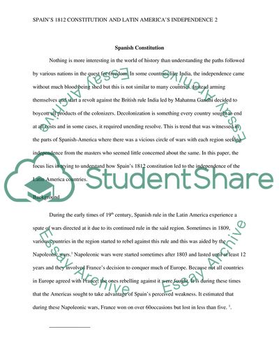 Spains 1812 Constitution and Latin Americas Independence