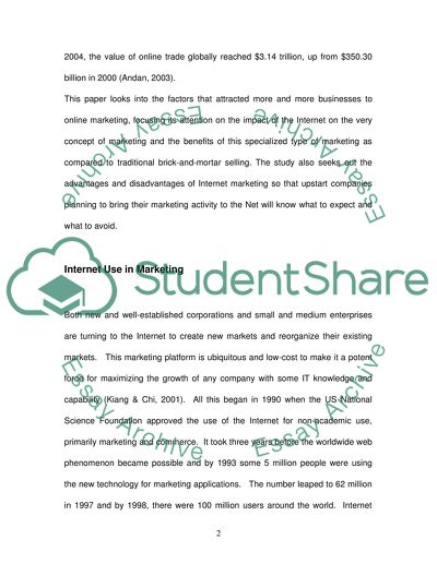 Impact of internet in marketing