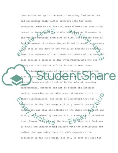 Reduce Fuel Usage to