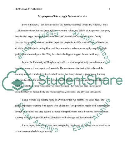 The Purpose of Life Struggle for Human Service