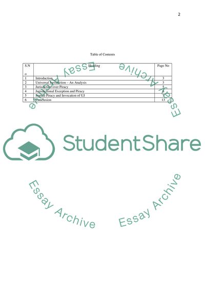 Jurisdictional Exception and Piracy