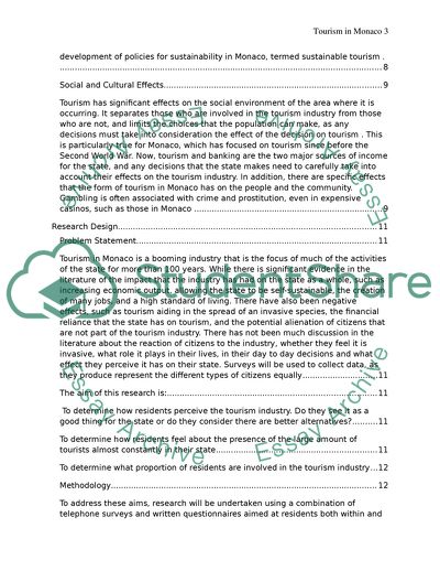 The Effects of Tourism on the Small State of Monaco