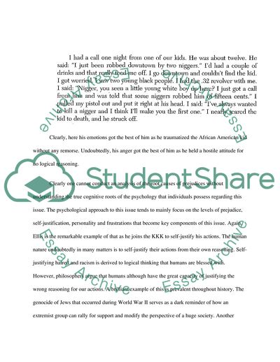 Causes of Prejudice by Perillo and Terkel