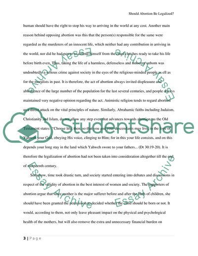 Should Abortion Be Legal