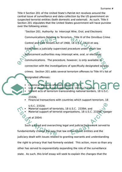 Civil Liberties, Emergency Powers, and the Patriot Act