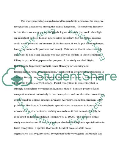 Lateralization in Rhesus Monkeys