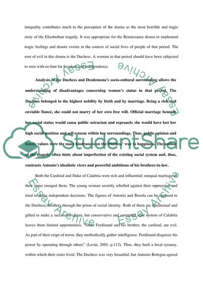 Renaissance Tragedy Calls into Question the Possibility of Happy Marriages