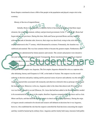 The Rise of Imperial Rome