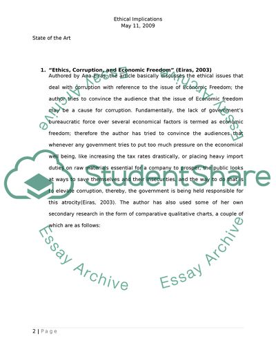 Ethical Implications with Corruption