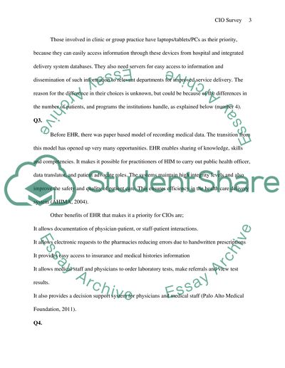 Discussion about Survey Results of Chief Information Officer