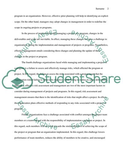 Organizational challenges & problems