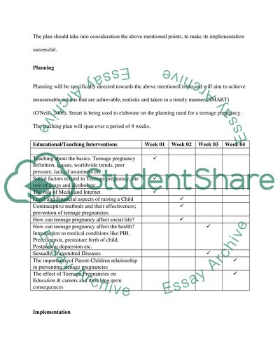 Health teaching section