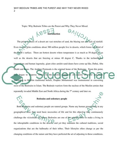 Why Bedouin Tribes Are the Purest