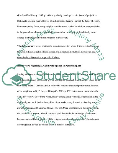 Islam in the Performing Arts