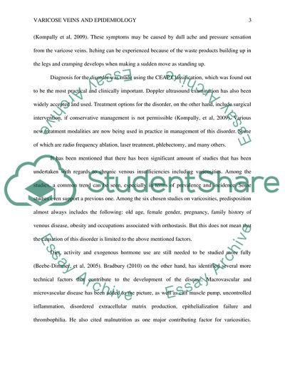 Varicose Veins and Epidemiology