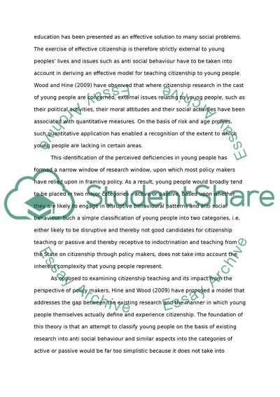 Model of youth citizenship