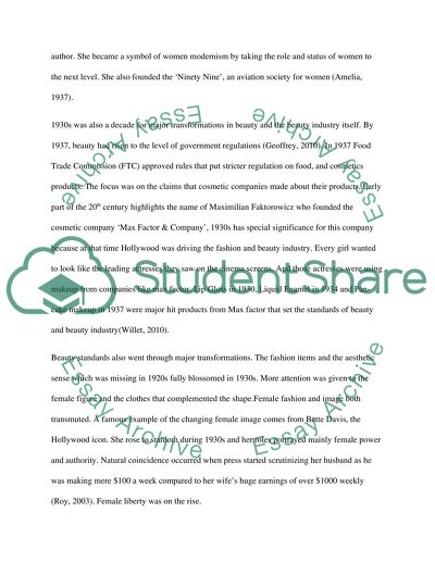 Status and Role of Women and how They Relate to the Modern Beauty Culture