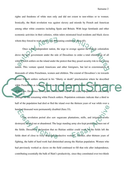 Peculiarities of The Haitian Revolution