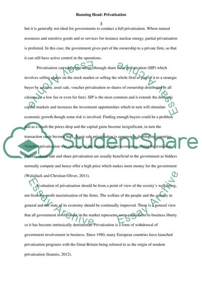 Evidence from Privatization