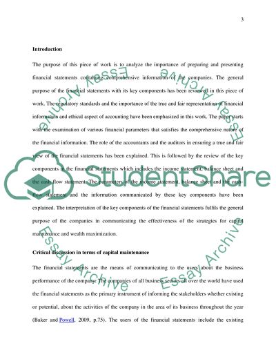 Role of Financial Statements for Stakeholders