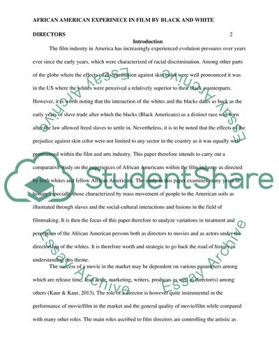 The African American Experience in Film by Black and White Directors