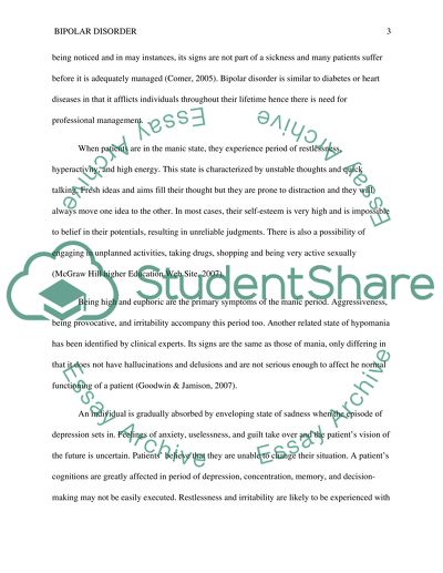 The origin of the bipolar disorder formerly referred to as manic-depressive disorder