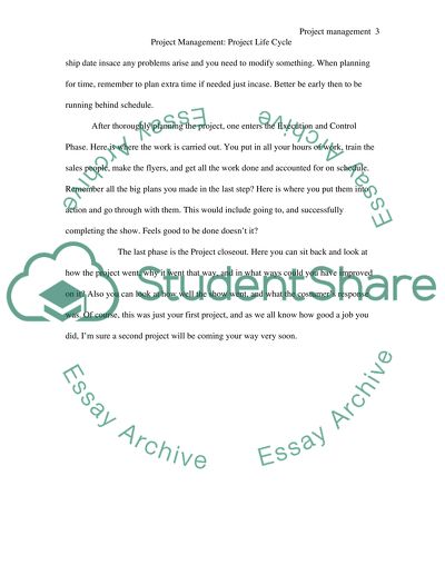 Project Management: Project Life Cycle