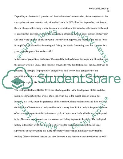 The Definition of Units of Analysis