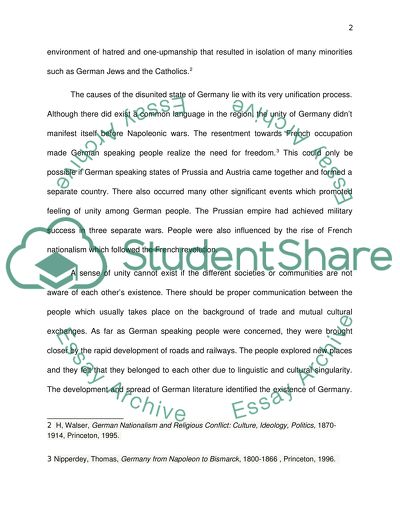 Did Imperial Germany remain a disunited nation until 1914