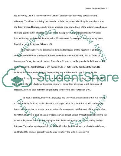 Analysis of the Argument in a Non-fiction Book(Analysis of Massons Argument in The Pig Who Sang to the Moon)