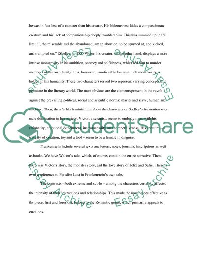 Mary Shelleys Frankenstein and the Romantic Culture