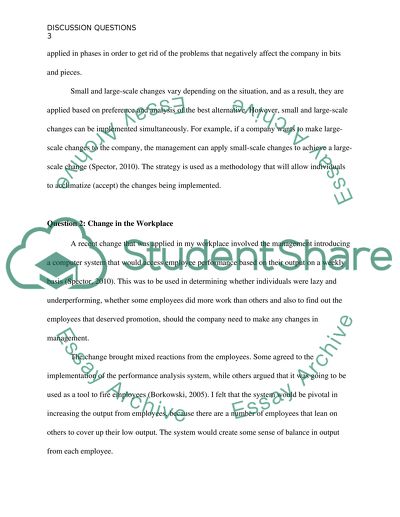 Two discussion questions