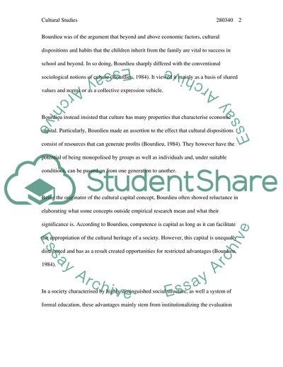 Controversial Issue of Tastes among Individuals in Various Social Classes